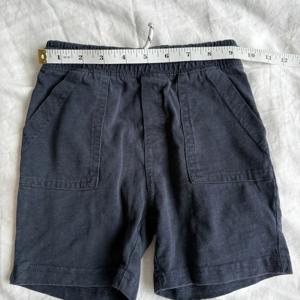 Toddler Boy Navy‎ Blue Pull-On Shorts 4T Elastic Waist Drawstring Cotton Pockets